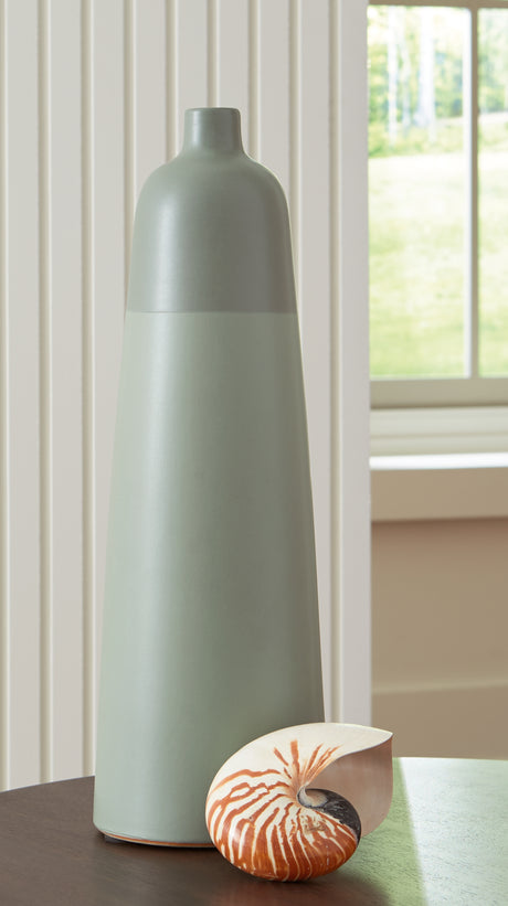 Sam's Furniture - Ashley Furniture - Peerland Vase - Vase / Sage Green - A2000656