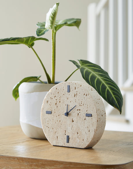 Sam's Furniture - Ashley Furniture - Donfordson Table Clock (Set of 2) - Table Clock (2/CS) / Beige - A2000660