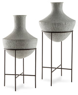 Sam's Furniture - Ashley Furniture - Estonbank Vase - Vase Set / Distressed Cream - A2000747A1