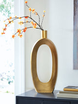 Sam's Furniture - Ashley Furniture - Lawtonville Vase - Vase / Antique Gold Finish - A2000752