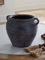 Sam's Furniture - Ashley Furniture - Meadie Vase - Vase / Distressed Black - A2000790