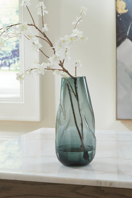 Sam's Furniture - Ashley Furniture - Beamund Vase - Vase (2/CS) / Teal Blue - A2900011