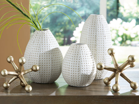 Sam's Furniture - Ashley Furniture - Azerton Accessory Set (Set of 5) - Accessory Set (5/CN) / White/Gold Finish - A2C00209