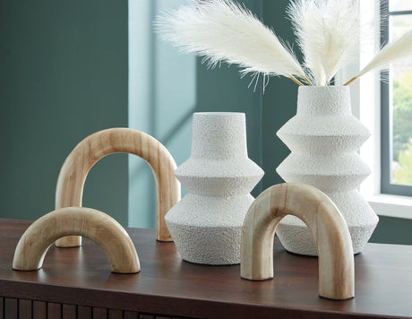 Sam's Furniture - Ashley Furniture - Maddwarth Accessory Set (Set of 5) - Accessory Set (5/CN) / White/Natural Brown - A2C00214