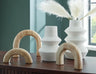 Sam's Furniture - Ashley Furniture - Maddwarth Accessory Set (Set of 5) - Accessory Set (5/CN) / White/Natural Brown - A2C00214