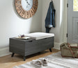 Sam's Furniture - Ashley Furniture - Yarlow Storage Bench - Storage Bench / Linen/Gray / 39"W x 19"D x 17"H - A3000321