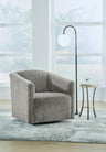 Sam's Furniture - Ashley Furniture - Bramner Accent Chair - Swivel Accent Chair / Charcoal - A3000330
