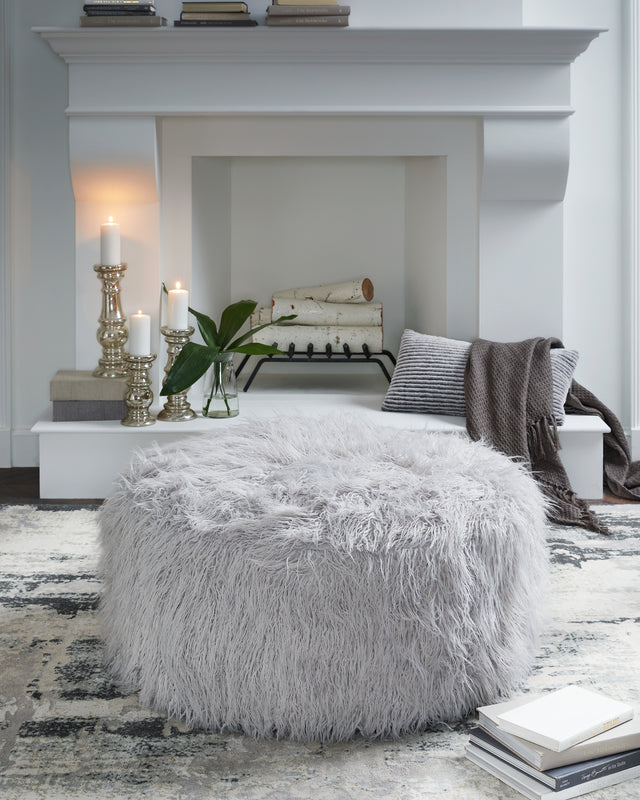 Sam's Furniture - Ashley Furniture - Galice Living Room - Oversized Accent Ottoman / White - A3000334