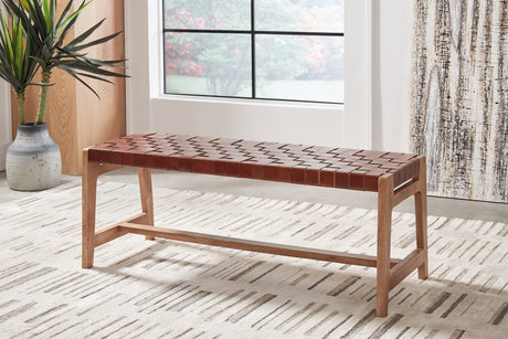 Sam's Furniture - Ashley Furniture - Lemmund Accent Bench - Accent Bench / Natural/Brown / 48"W x 16"D x 18"H - A3000682