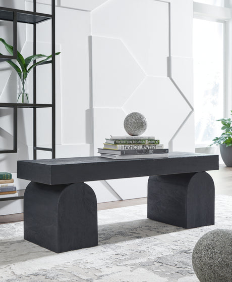 Sam's Furniture - Ashley Furniture - Holgrove Accent Bench - Accent Bench / Black / 50"W x 16"D x 18"H - A3000683