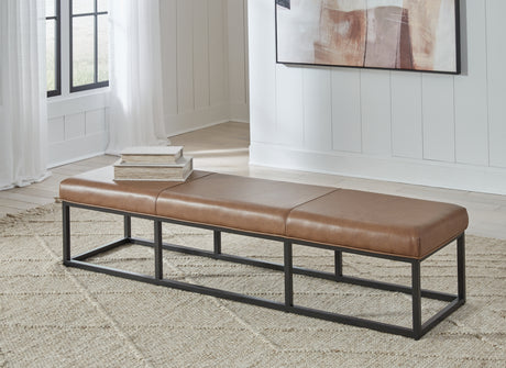 Sam's Furniture - Ashley Furniture - Joston Accent Bench - Accent Bench / Caramel / 71"W x 19"D x 16"H - A3000693