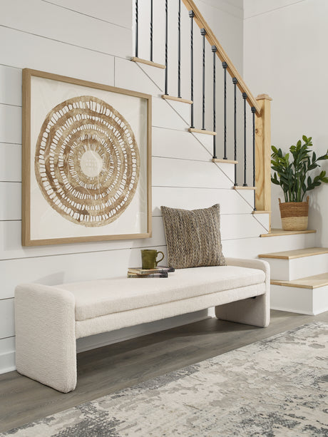 Sam's Furniture - Ashley Furniture - Lembertson Accent Bench - Accent Bench / Ecru / 70"W x 18"D x 19"H - A3000714