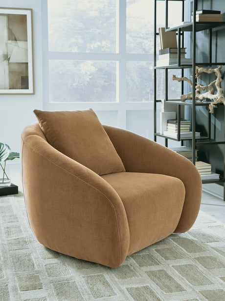 Sam's Furniture - Ashley Furniture - Yahya Swivel Accent Chair - Swivel Accent Chair / Camel - A3000781