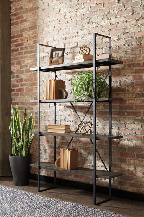 Sam's Furniture - Ashley Furniture - Gilesgrove Bookcase - Bookcase / Black/Gray - A4000017