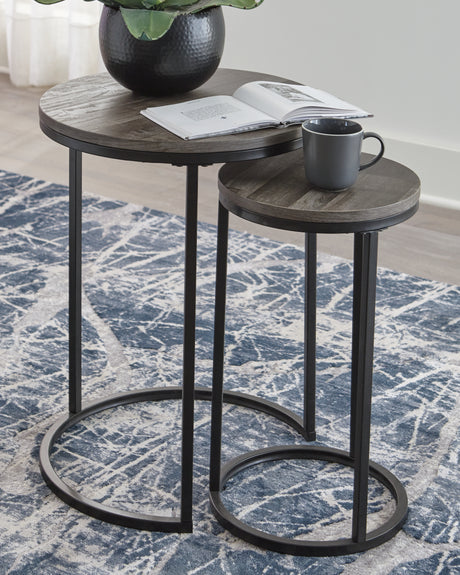 Sam's Furniture - Ashley Furniture - Briarsboro Accent Table (Set of 2) - Accent Table Set (Set of 2) / Black/Gray - A4000231