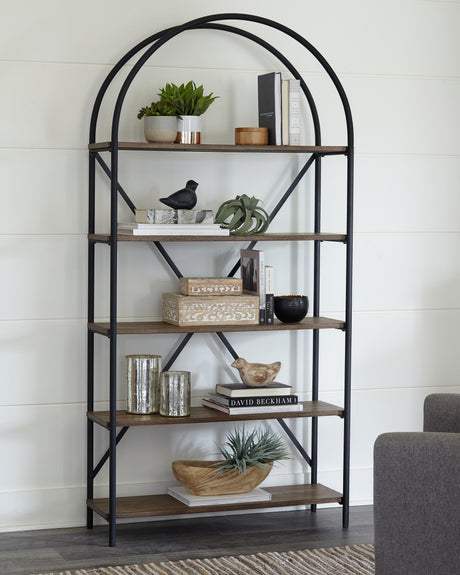 Sam's Furniture - Ashley Furniture - Galtbury Bookcase - Bookcase / Brown/Black - A4000325
