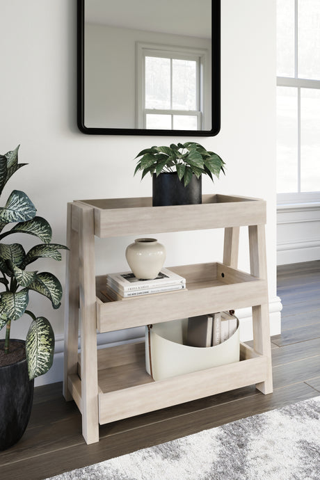 Sam's Furniture - Ashley Furniture - Blariden Shelf Accent Table - Shelf Accent Table / Light Tan - A4000368
