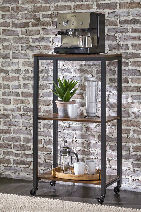 Sam's Furniture - Ashley Furniture - Bevinfield Bar Cart - Bar Cart / Brown/Black - A4000394