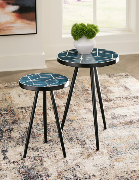 Sam's Furniture - Ashley Furniture - Clairbelle Accent Table (Set of 2) - Accent Table (Set of 2) / Teal - A4000523