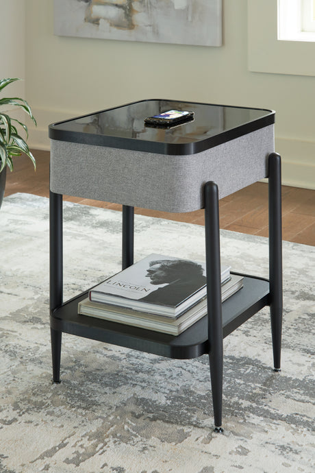 Sam's Furniture - Ashley Furniture - Jorvalee Accent Table with Speaker - Accent Table with Speaker / Gray/Black - A4000550