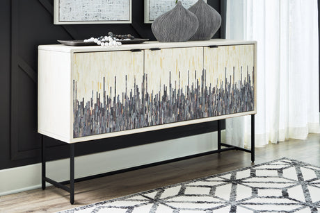 Sam's Furniture - Ashley Furniture - Freyton Accent Cabinet - Accent Cabinet / White/Gray - A4000582