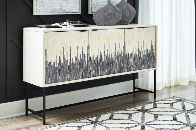 Sam's Furniture - Ashley Furniture - Freyton Accent Cabinet - Accent Cabinet / White/Gray - A4000582