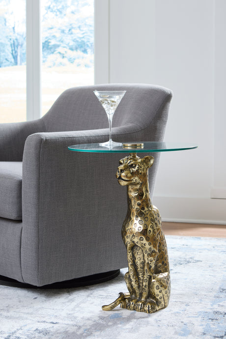 Sam's Furniture - Ashley Furniture - Vallain Accent Table - Accent Table / Antique Gold Finish - A4000605