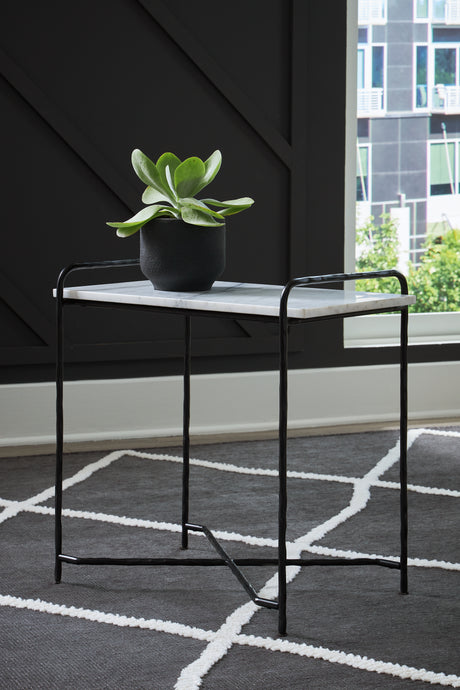 Sam's Furniture - Ashley Furniture - Ashber Accent Table - Accent Table / White/Black - A4000609