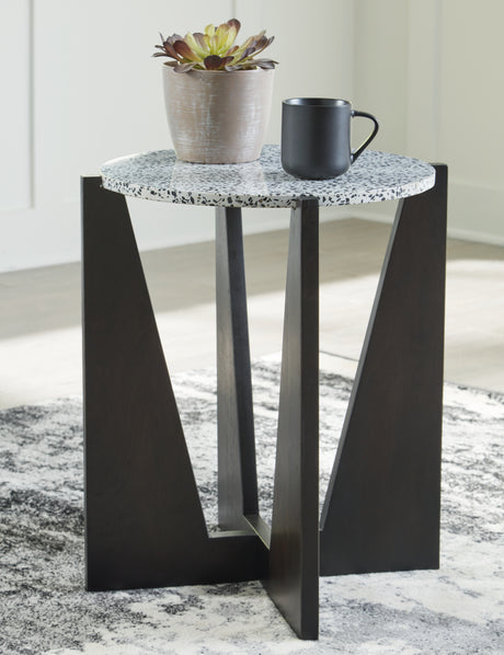 Sam's Furniture - Ashley Furniture - Tellrich Accent Table - Accent Table / Black/White - A4000616