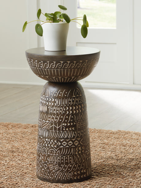 Sam's Furniture - Ashley Furniture - Hadcher Accent Table - Accent Table / Cream/Brown - A4000622