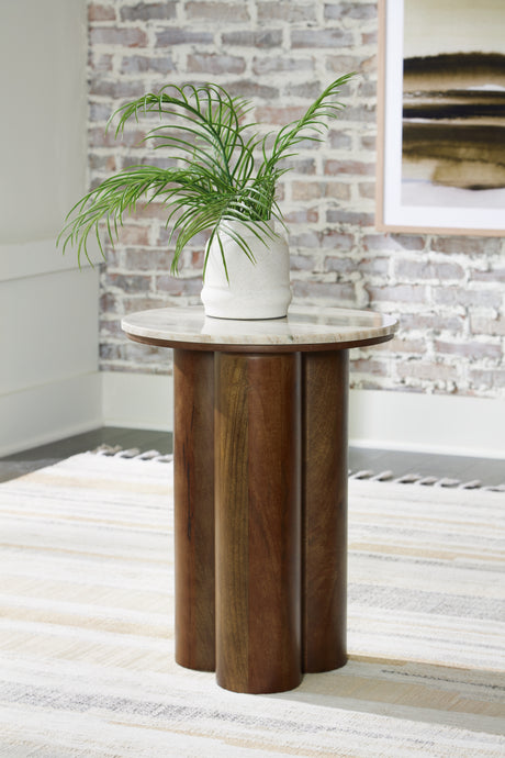 Sam's Furniture - Ashley Furniture - Henfield Accent Table - Accent Table / Beige/Brown - A4000623