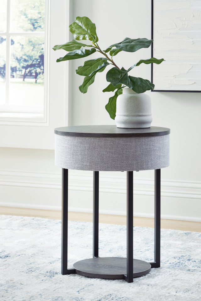 Sam's Furniture - Ashley Furniture - Sethlen Accent Table with Speaker - Accent Table with Speaker / Gray/Black - A4000641