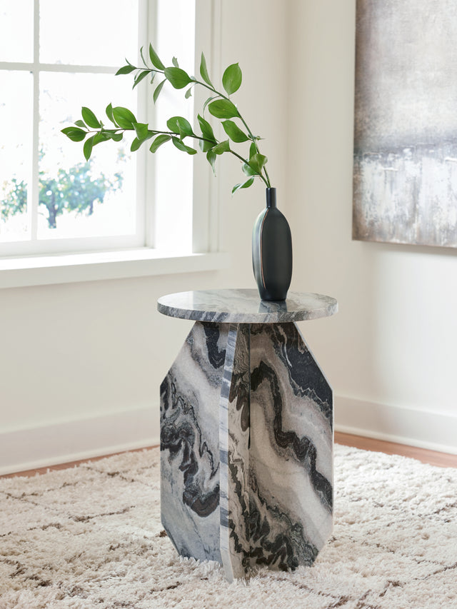 Sam's Furniture - Ashley Furniture - Wrenlane Accent Table - Accent Table / Black/White/Taupe - A4000646