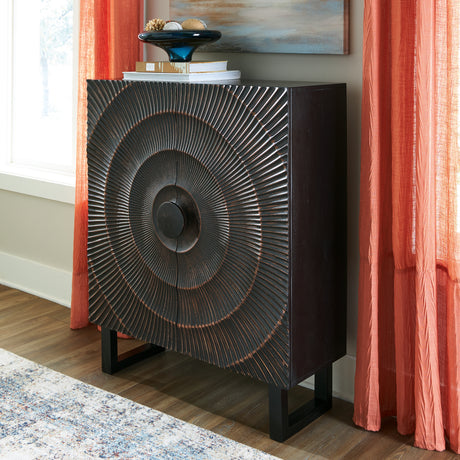 Sam's Furniture - Ashley Furniture - Fosterman Accent Cabinet - Accent Cabinet / Distressed Black - A4000660