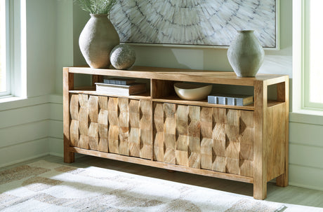 Sam's Furniture - Ashley Furniture - Hudwick Accent Cabinet - Accent Cabinet / Natural Brown - A4000672