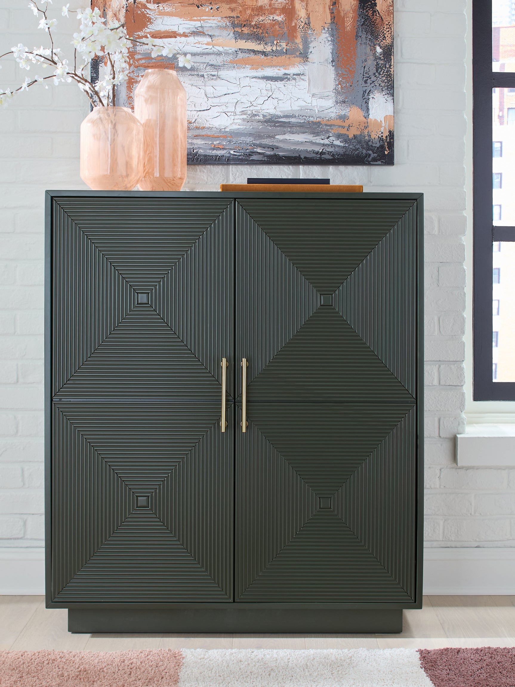 Sam's Furniture - Ashley Furniture - Geirwood Accent Cabinet - Accent Cabinet / Dark Green - A4000676