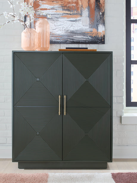 Sam's Furniture - Ashley Furniture - Geirwood Accent Cabinet - Accent Cabinet / Dark Green - A4000676