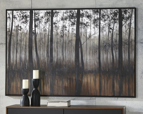 Sam's Furniture - Ashley Furniture - Philyra Wall Decor - Wall Art / Black/Orange/Silver - A8000253