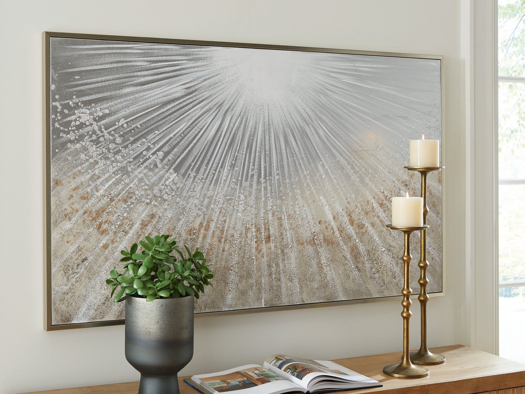 Sam's Furniture - Ashley Furniture - Waldard Wall Decor - Wall Art / Gray/Taupe/White - A8000501