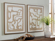 Sam's Furniture - Ashley Furniture - Waldett Wall Decor - Wall Art Set (Set of 2) / Beige/White - A8000503