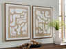 Sam's Furniture - Ashley Furniture - Waldett Wall Decor - Wall Art Set (Set of 2) / Beige/White - A8000503
