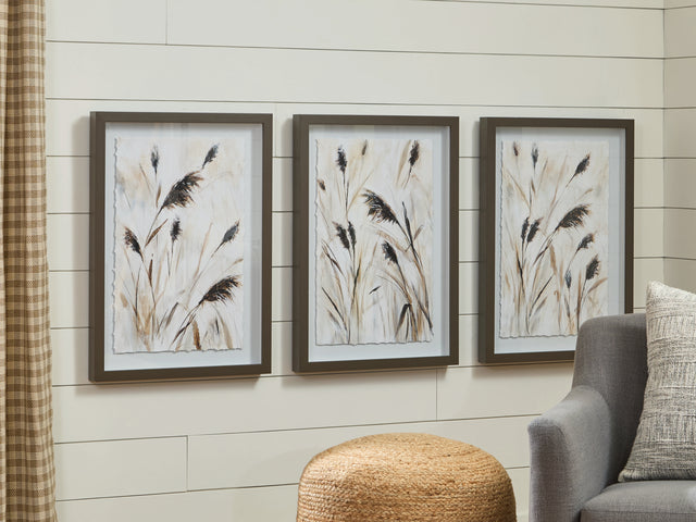 Sam's Furniture - Ashley Furniture - Honslow Wall Decor - Wall Art Set (3/CN) / Brown/Black/White - A8000506