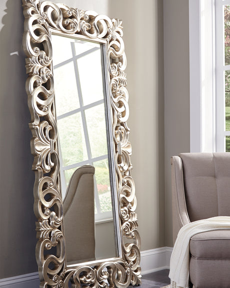 Sam's Furniture - Ashley Furniture - Lucia Mirror - Floor Mirror / Antique Silver Finish - A8010123