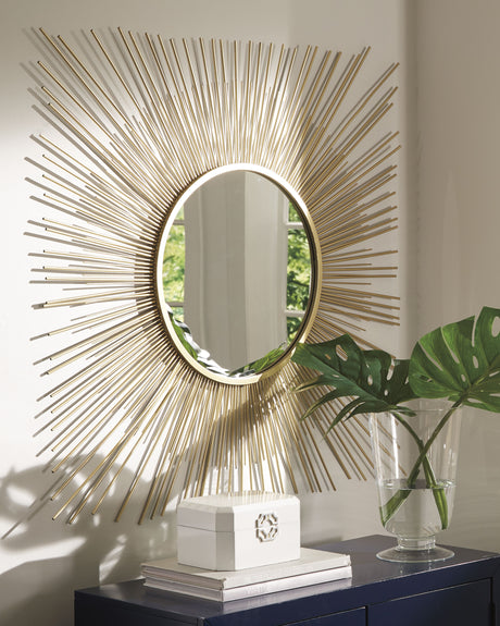 Sam's Furniture - Ashley Furniture - Elspeth Mirror - Accent Mirror / Gold Finish - A8010124