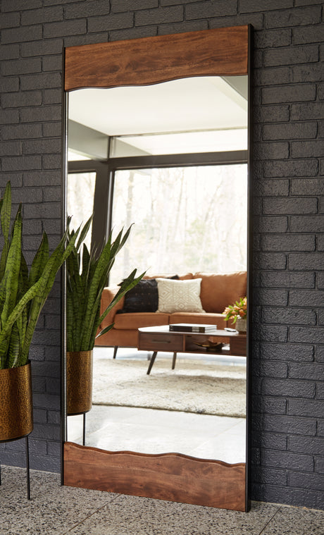 Sam's Furniture - Ashley Furniture - Panchali Mirror - Floor Mirror / Brown/Black - A8010197
