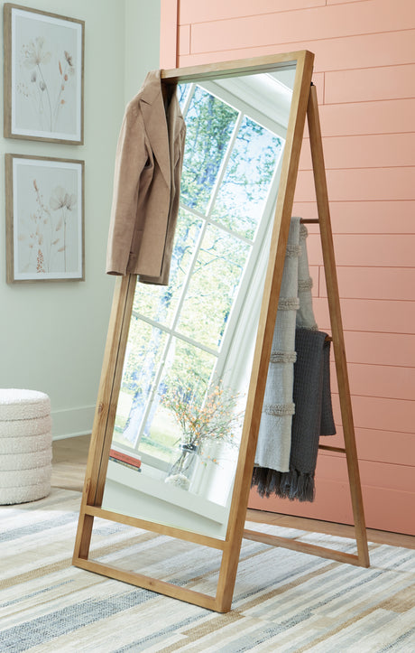 Sam's Furniture - Ashley Furniture - Devford Mirror - Floor Mirror / Brown - A8010341