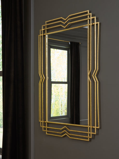 Sam's Furniture - Ashley Furniture - Claybrook Mirror - Accent Mirror / Gold Finish - A8010349
