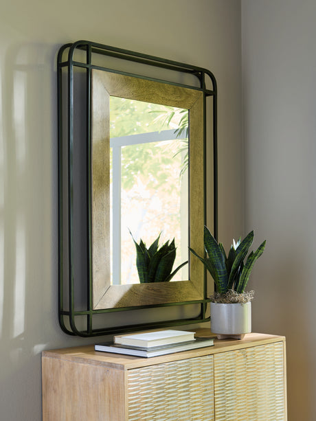 Sam's Furniture - Ashley Furniture - Beelman Mirror - Accent Mirror / Black/Brown - A8010409