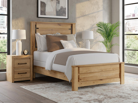 Sam's Furniture - Ashley Furniture - Brozmont Bedroom - Full Panel Bed / Tan - B1045B8