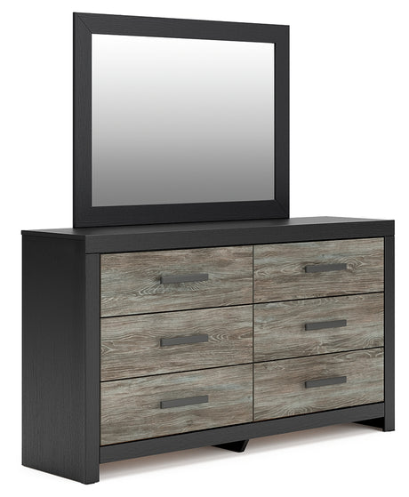 Sam's Furniture - Ashley Furniture - Broachmyn Bedroom - Dresser and Mirror / Black/Gray - PCB1118B1